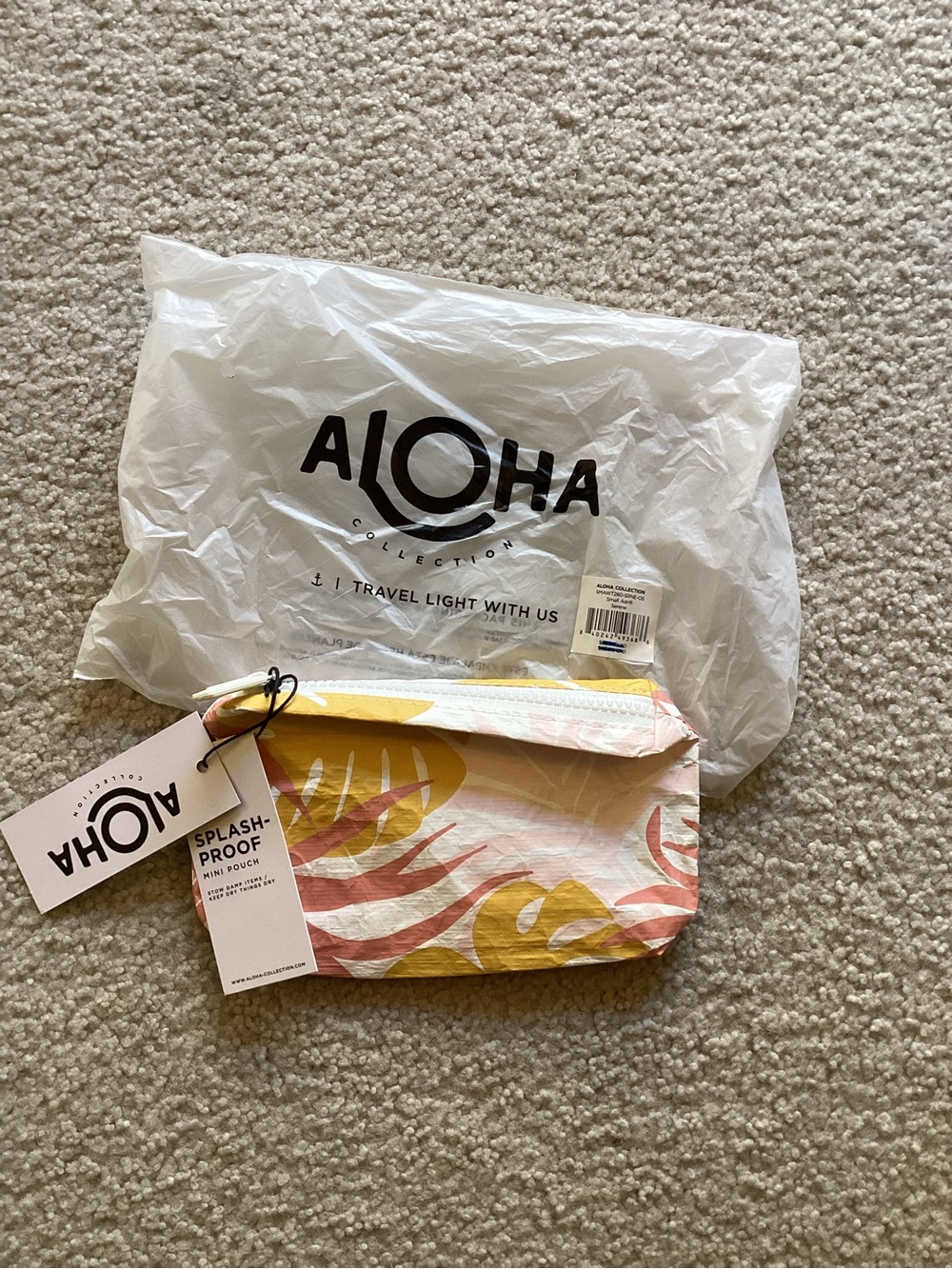 ALOHA Collection Small Adrift Serene Pouch in Yellow and Pink